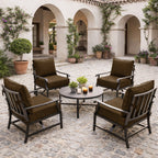 4 Pack Outdoor Deep Seat Cushion Pillow Set Brown