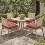 4 Pack Outdoor Seat Cushions Fuchsia Red