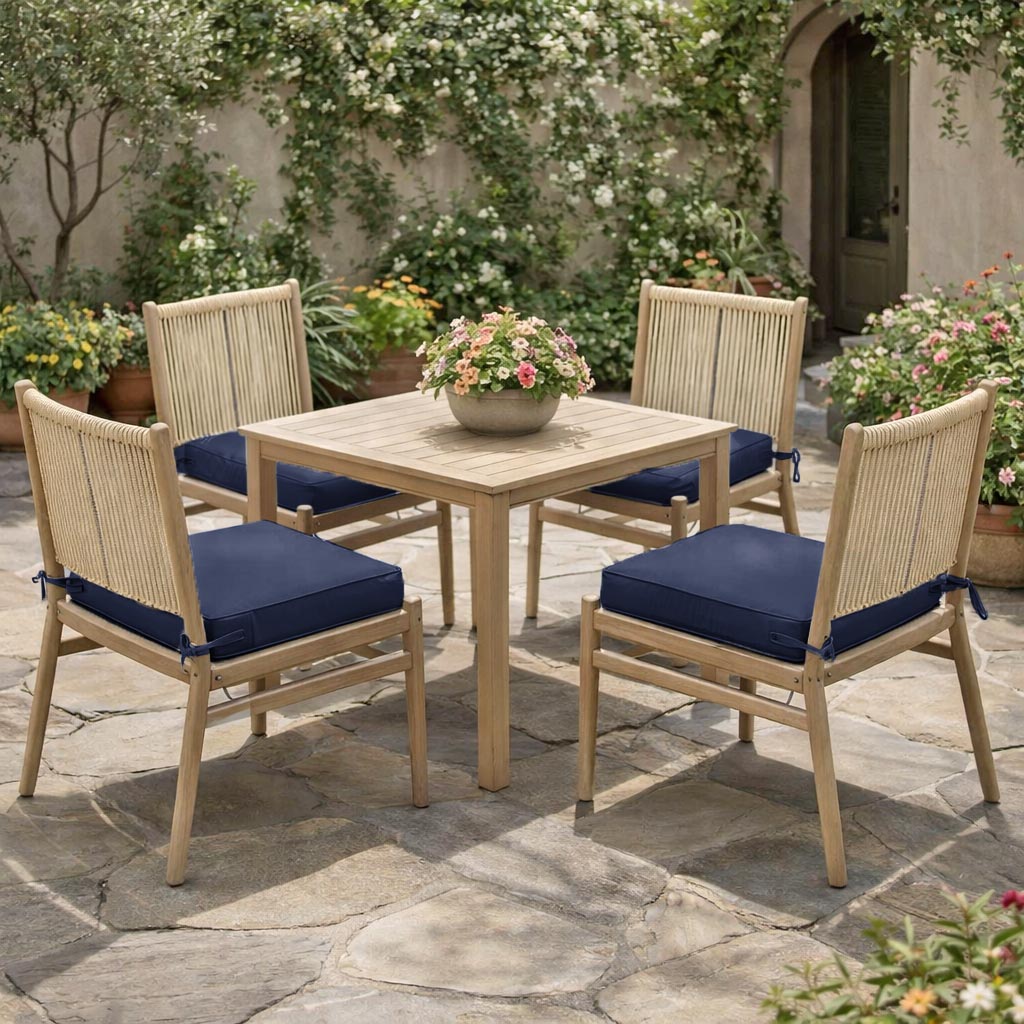4 Pack Outdoor Seat Cushions Navy