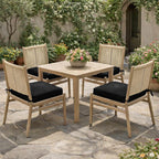 4 Pack Outdoor Seat Cushions Black