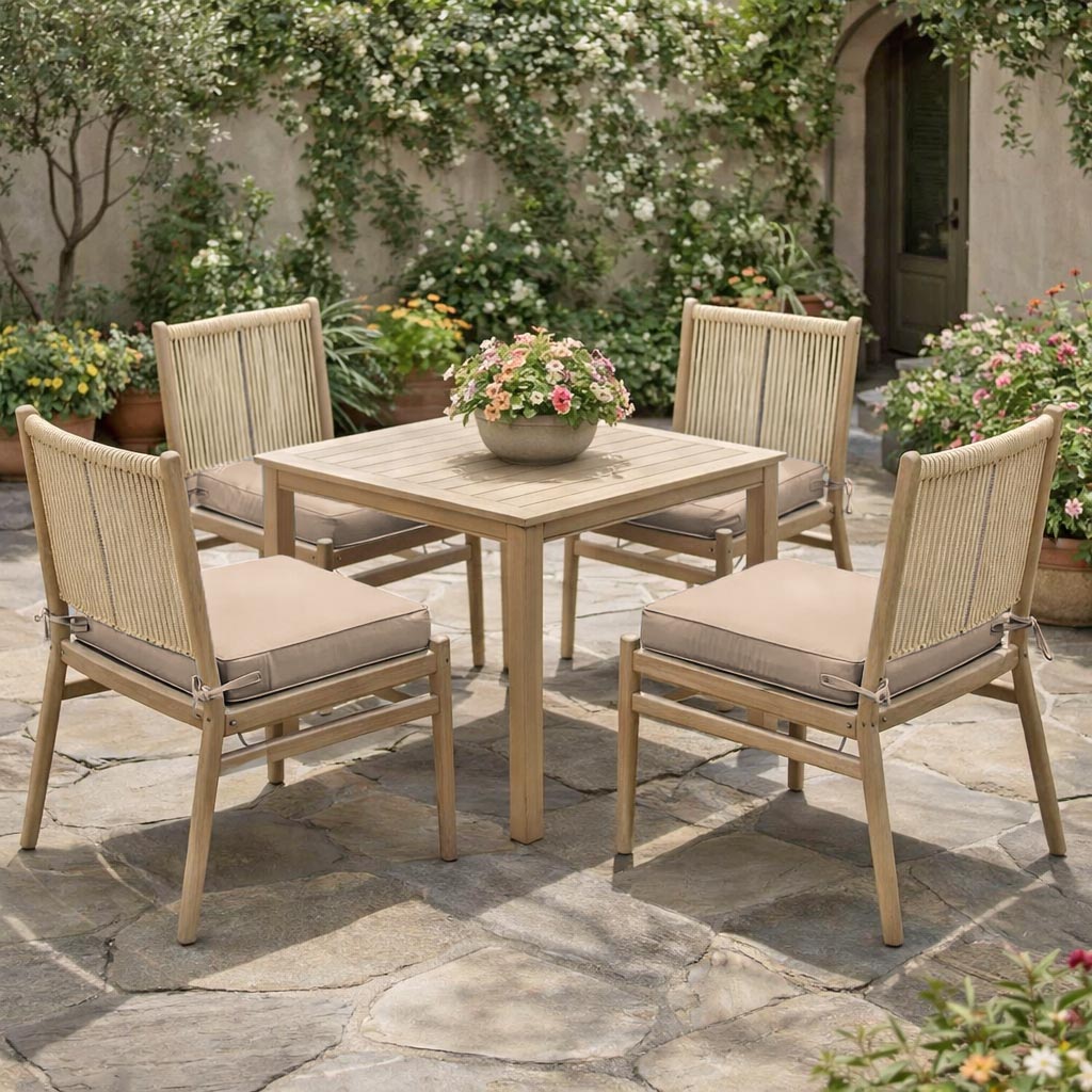 4 Pack Outdoor Seat Cushions Sand