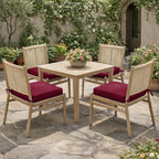 4 Pack Outdoor Seat Cushions Burgundy