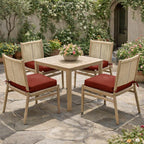 4 Pack Outdoor Seat Cushions Terra Red