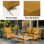 2 Pack Patio Cushion & Pillow Cover Set