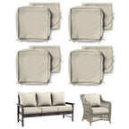 4 Pack Patio Cushion & Pillow Cover Set Cream
