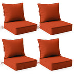 WNP cushion 4 Pack Outdoor Deep Seat Cushion Pillow Set