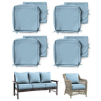 4 Pack Patio Cushion & Pillow Cover Set Sky Blue
