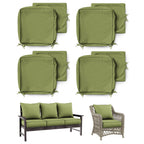 4 Pack Patio Cushion & Pillow Cover Set Light Green