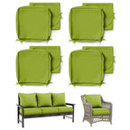4 Pack Patio Cushion & Pillow Cover Set Grass Green