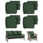 4 Pack Patio Cushion & Pillow Cover Set Olive Green