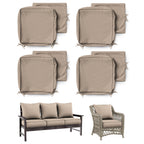 4 Pack Patio Cushion & Pillow Cover Set Sand