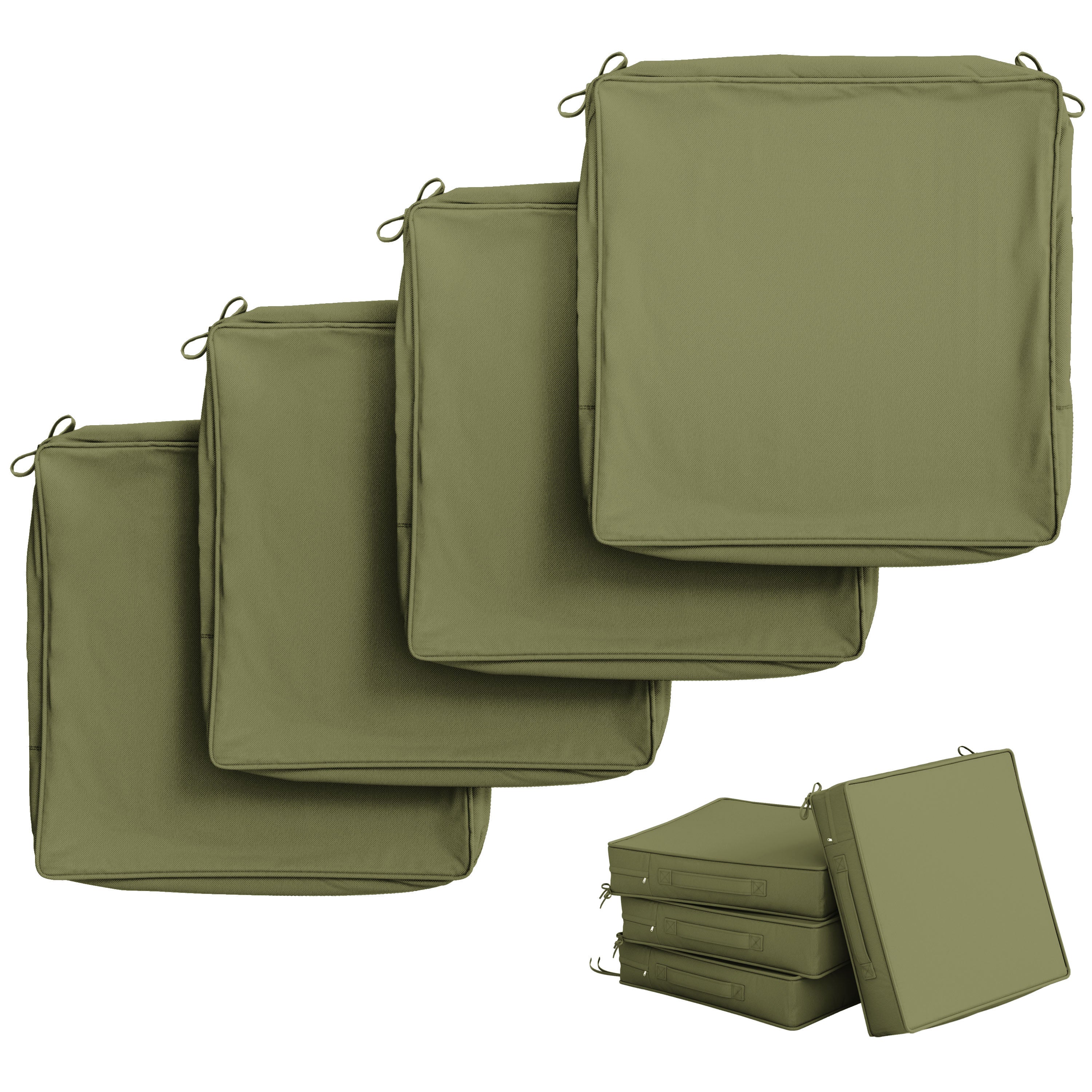 4 Pack Outdoor Seat Cushion Covers