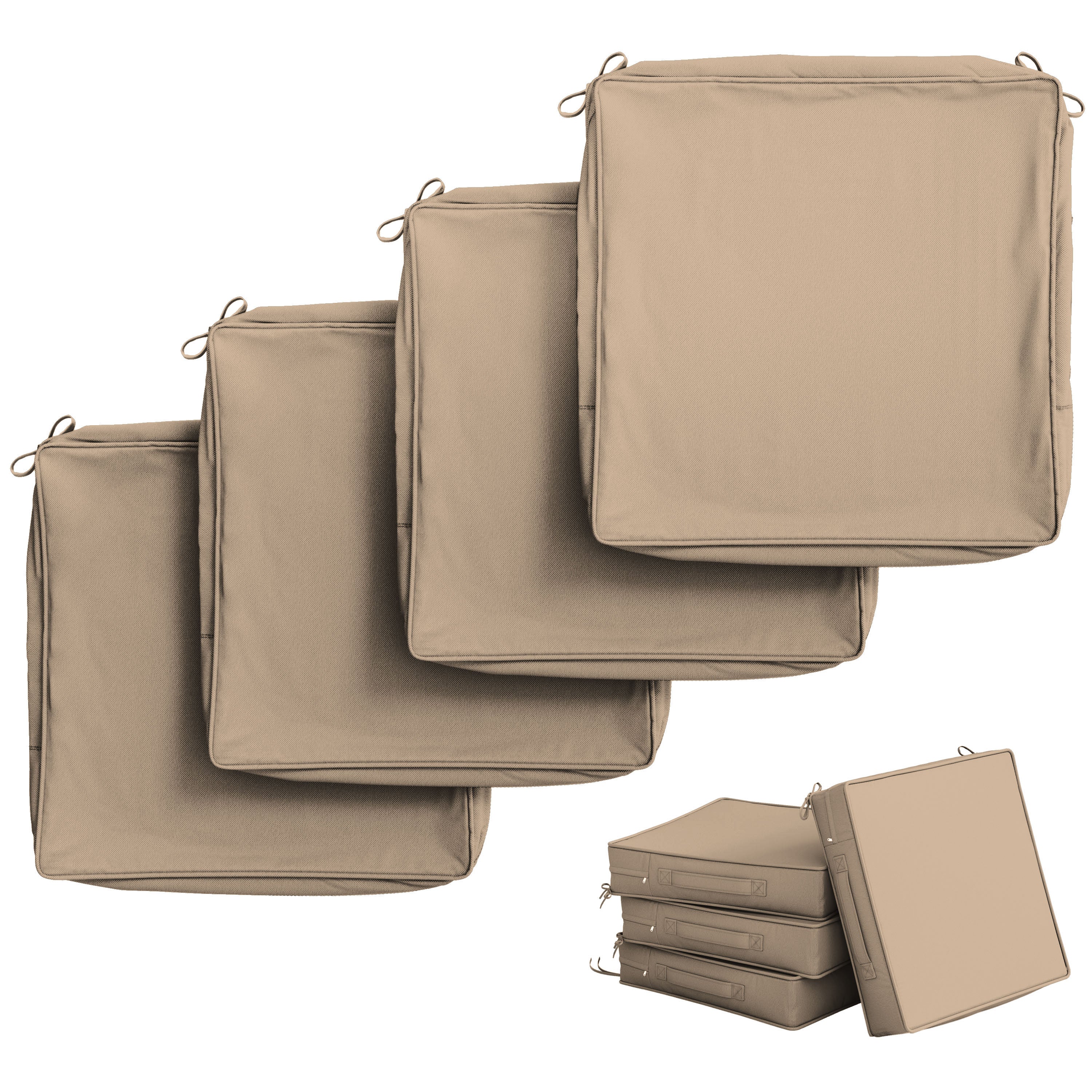 4 Pack Outdoor Seat Cushion Covers