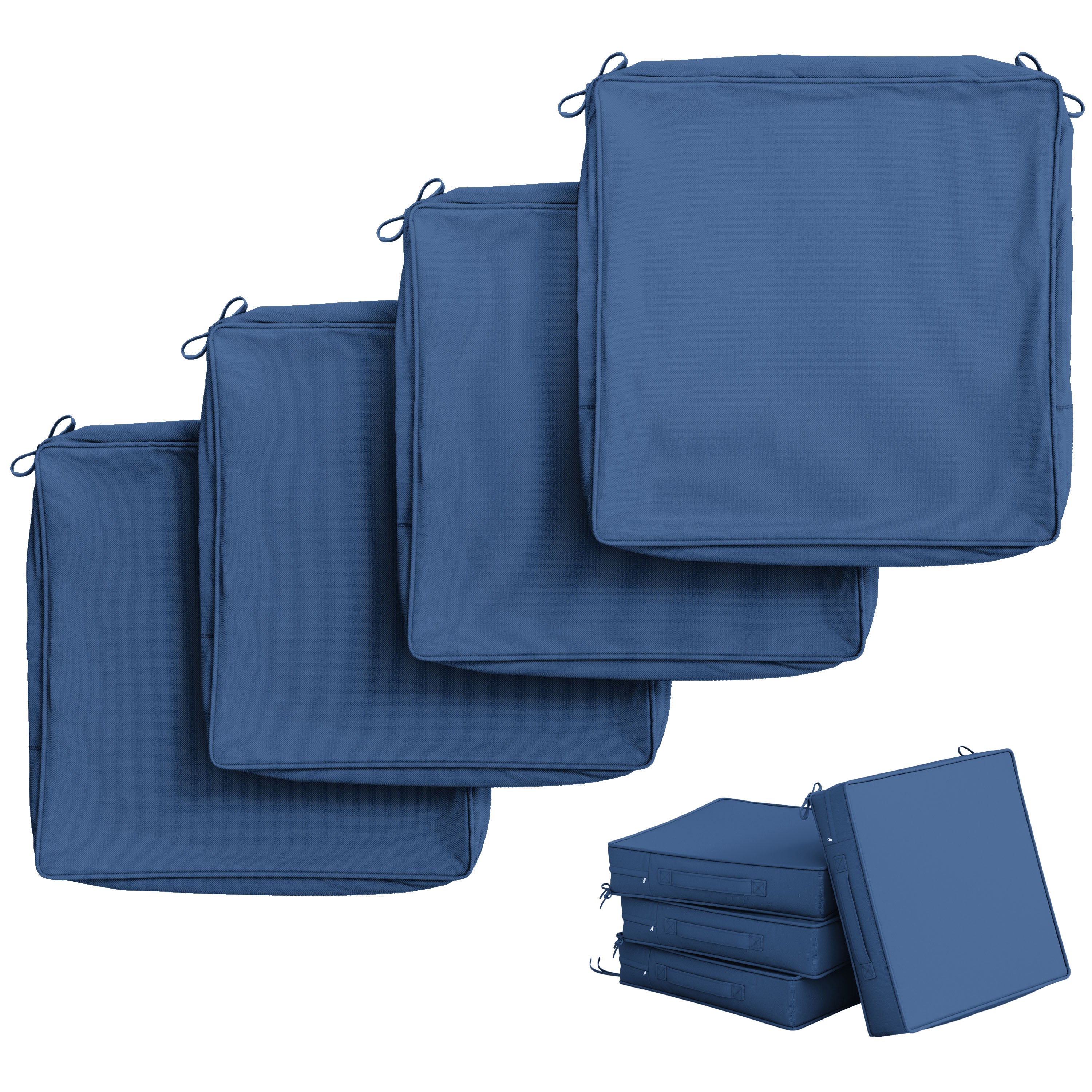 4 Pack Outdoor Seat Cushion Covers