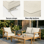 2 Pack Patio Cushion & Pillow Cover Set