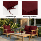2 Pack Patio Cushion & Pillow Cover Set