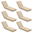 6 Pack Outdoor Chaise Lounge Cushions-