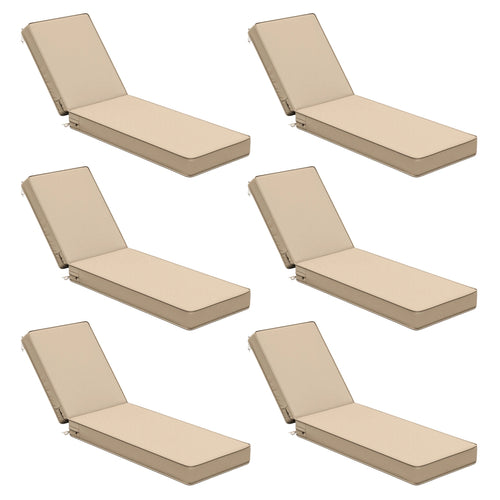 6 Pack Outdoor Chaise Lounge Cushions-
