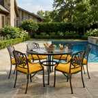 6 Pack Outdoor Seat Cushions-Yellow