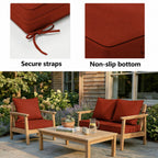 2 Pack Patio Cushion & Pillow Cover Set