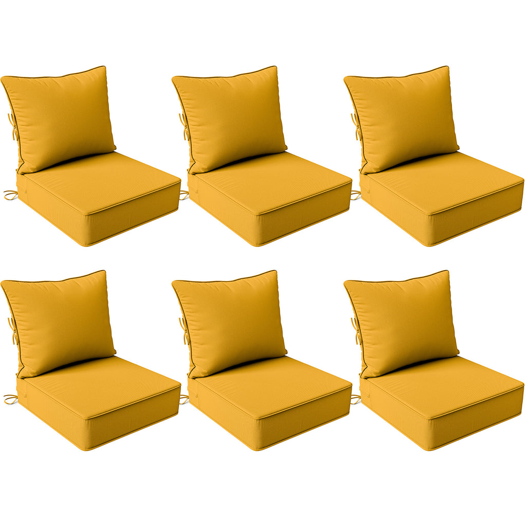 WNP cushion 6 Pack Outdoor Deep Seat Cushion Pillow Set