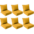 WNP cushion 6 Pack Outdoor Deep Seat Cushion Pillow Set