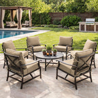 6 Pack Outdoor Deep Seat Cushion Pillow Set Sand