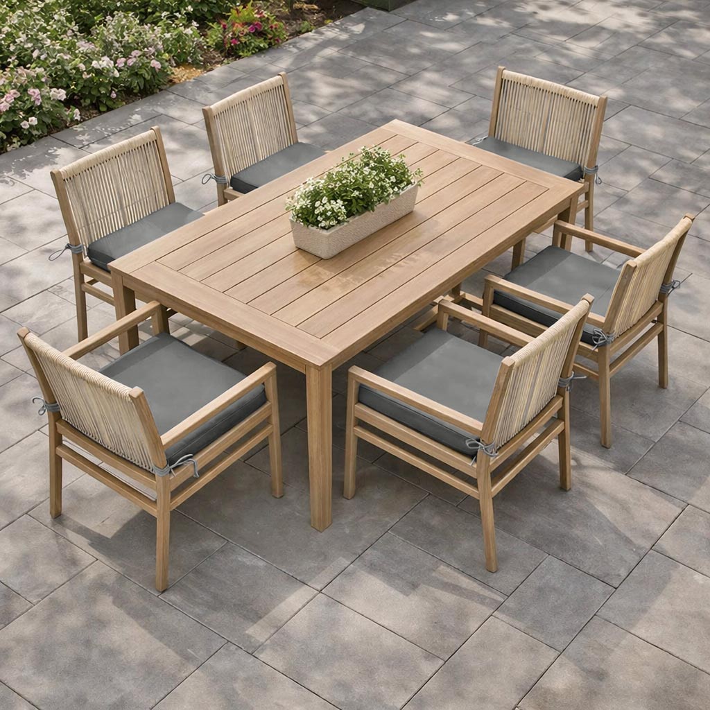 6 Pack Outdoor Seat Cushions Light Gray