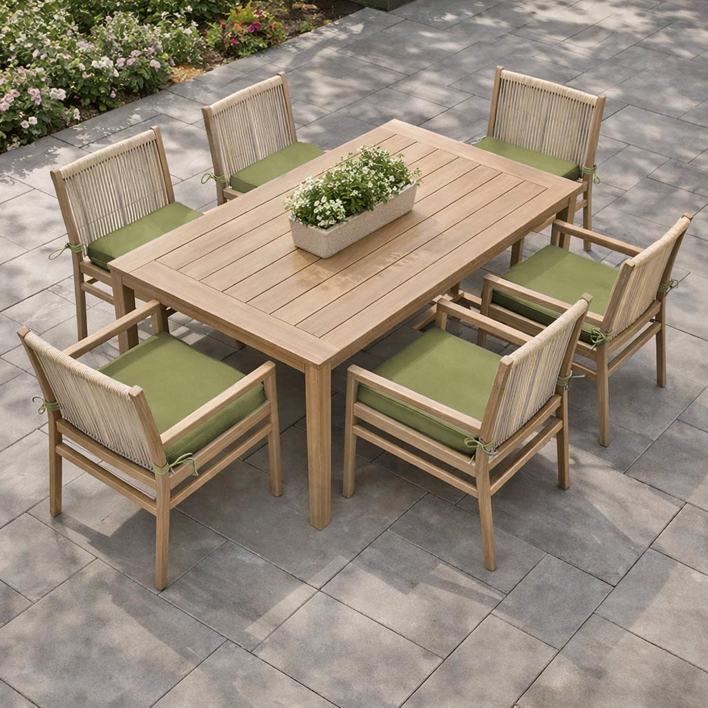 6 Pack Outdoor Seat Cushions Light Green