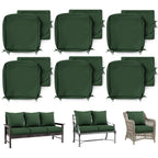 6 Pack Patio Cushion & Pillow Cover Set Olive Green