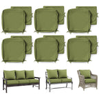 6 Pack Patio Cushion & Pillow Cover Set Light Green