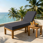 Outdoor Chaise Lounge Cushions – Seat & Back Cushion Set
