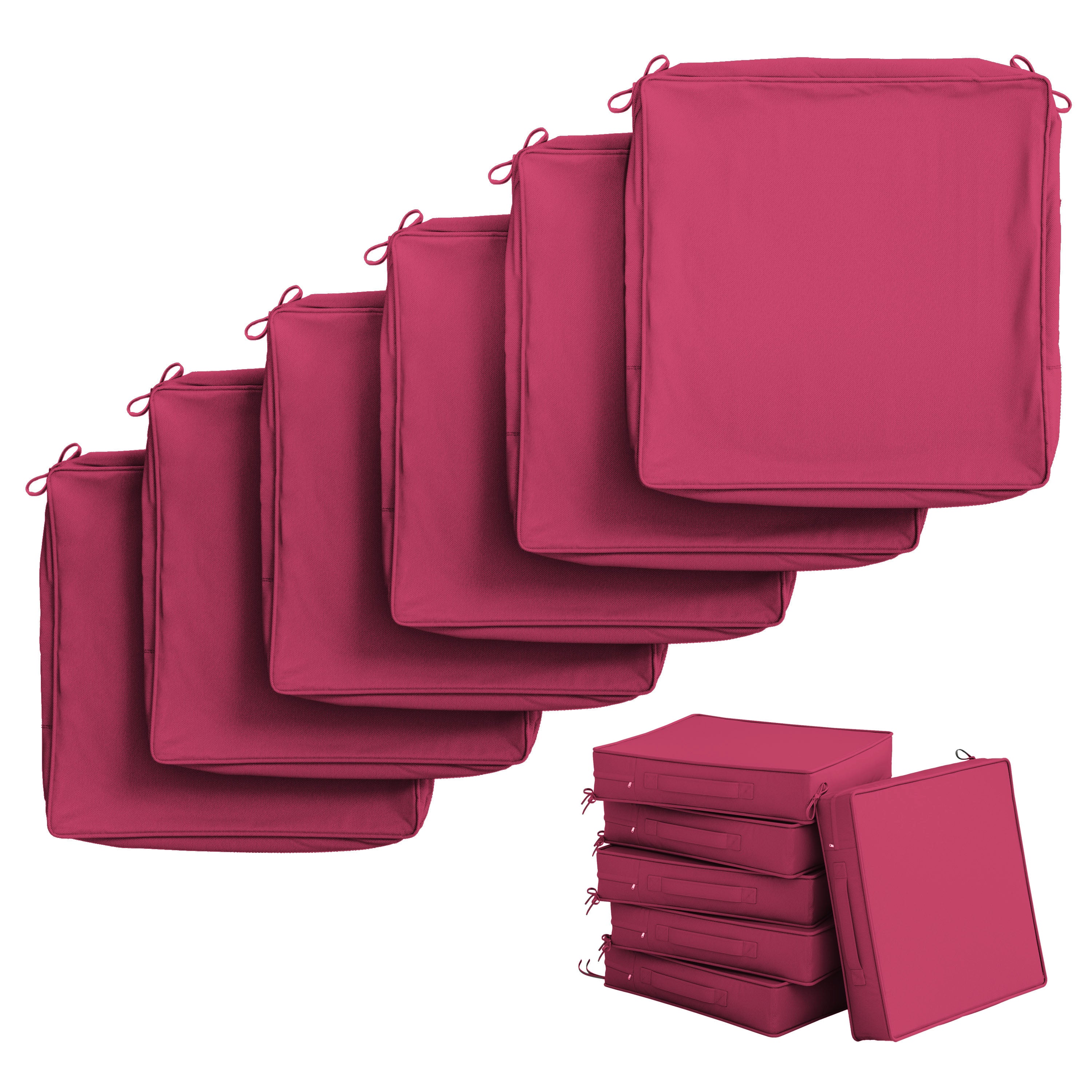 6 Pack Outdoor Seat Cushion Covers