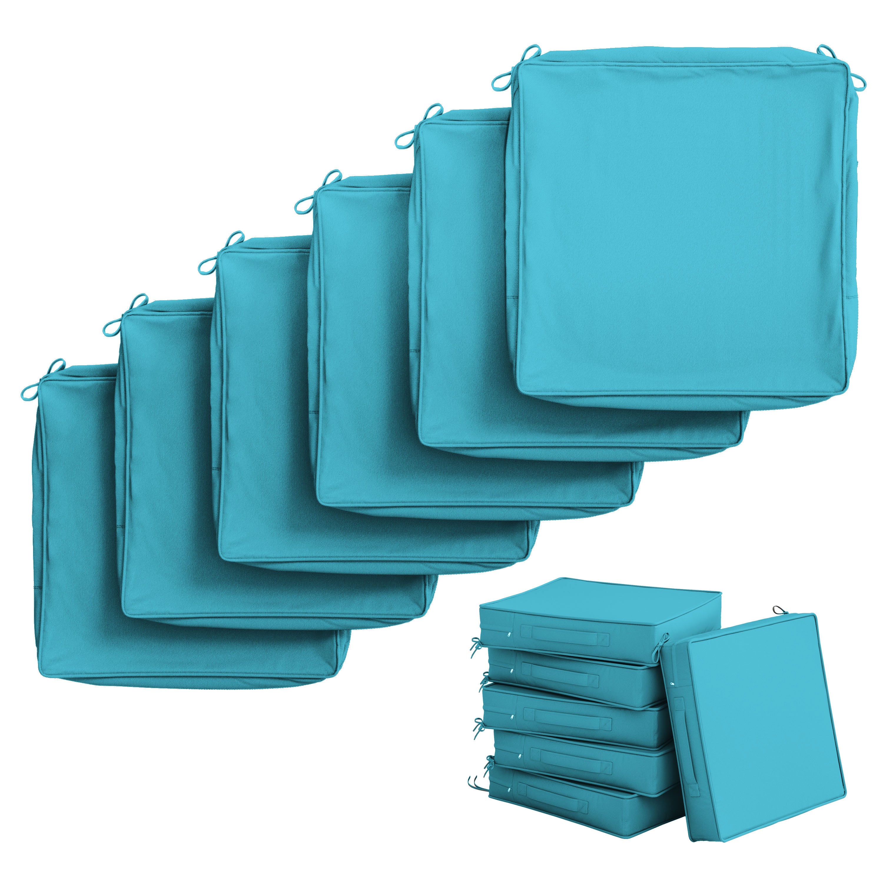 6 Pack Outdoor Seat Cushion Covers