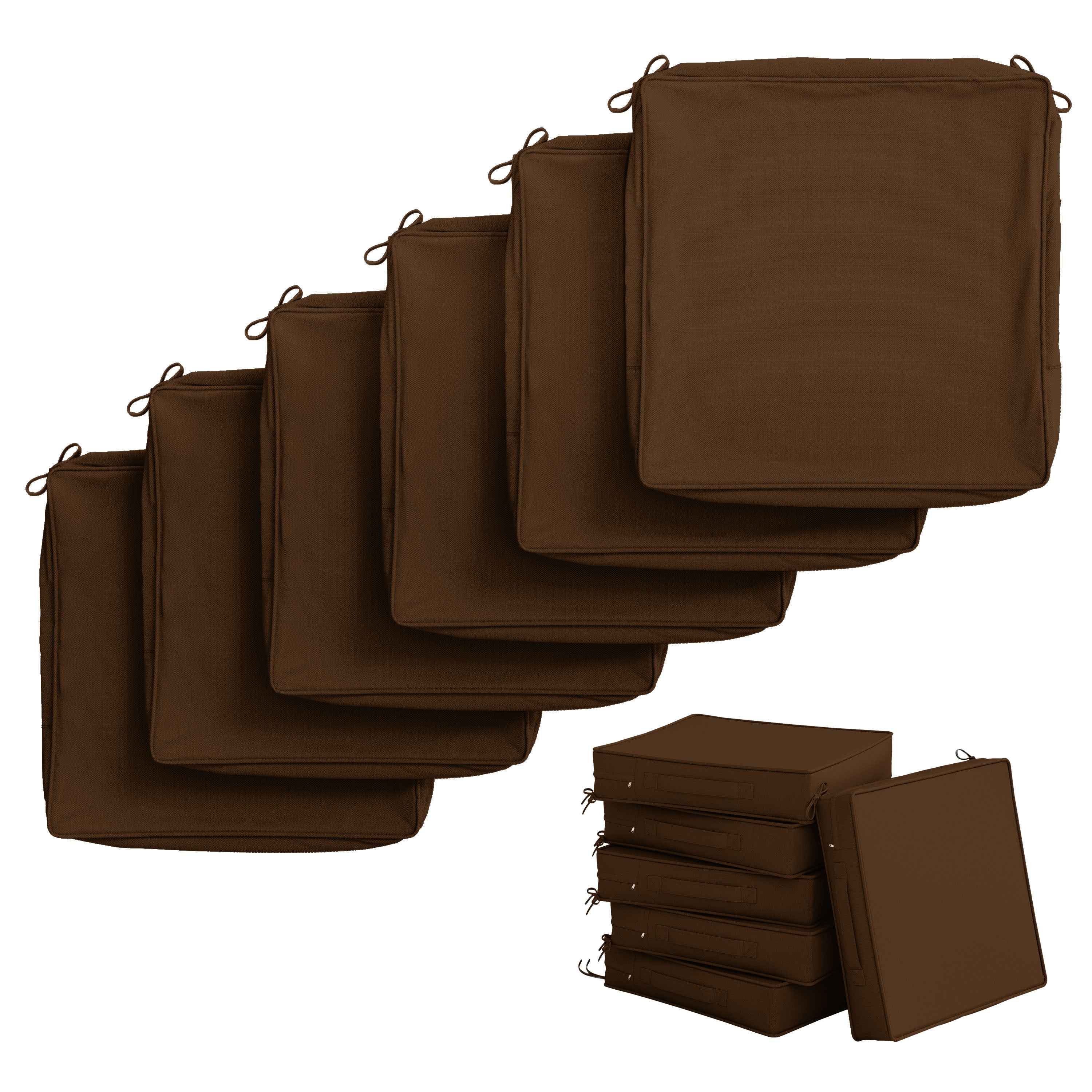 6 Pack Outdoor Seat Cushion Covers