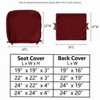 2 Pack Patio Cushion & Pillow Cover Set