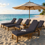 6 Pack Outdoor Chaise Lounge Cushions