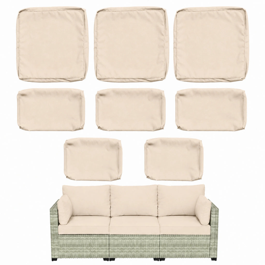 8 Piece Outdoor Patio Cushion Cover Set