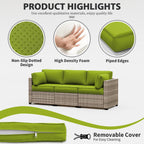 WNP cushion 8PCS Patio Sectional Cushion Set 4 inches thickness