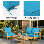 2 Pack Patio Cushion & Pillow Cover Set