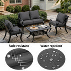 2 Pack Patio Cushion & Pillow Cover Set