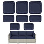 WNP cushion 8PCS Outdoor Replacement Cushion Covers for Patio Furniture Navy