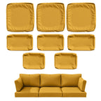 WNP cushion 8PCS Outdoor Replacement Cushion Covers for Patio Furniture Yellow