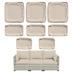 WNP cushion 8PCS Outdoor Replacement Cushion Covers for Patio Furniture Cream