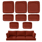 WNP cushion 8PCS Outdoor Replacement Cushion Covers for Patio Furniture Burgundy