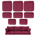 WNP cushion 8PCS Outdoor Replacement Cushion Covers for Patio Furniture Fuchsia Red