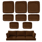 WNP cushion 8PCS Outdoor Replacement Cushion Covers for Patio Furniture Brown