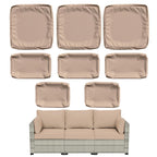 WNP cushion 8PCS Outdoor Replacement Cushion Covers for Patio Furniture Sand