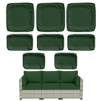 WNP cushion 8PCS Outdoor Replacement Cushion Covers for Patio Furniture Olive Green