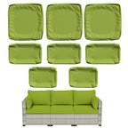 WNP cushion 8PCS Outdoor Replacement Cushion Covers for Patio Furniture Grass Green
